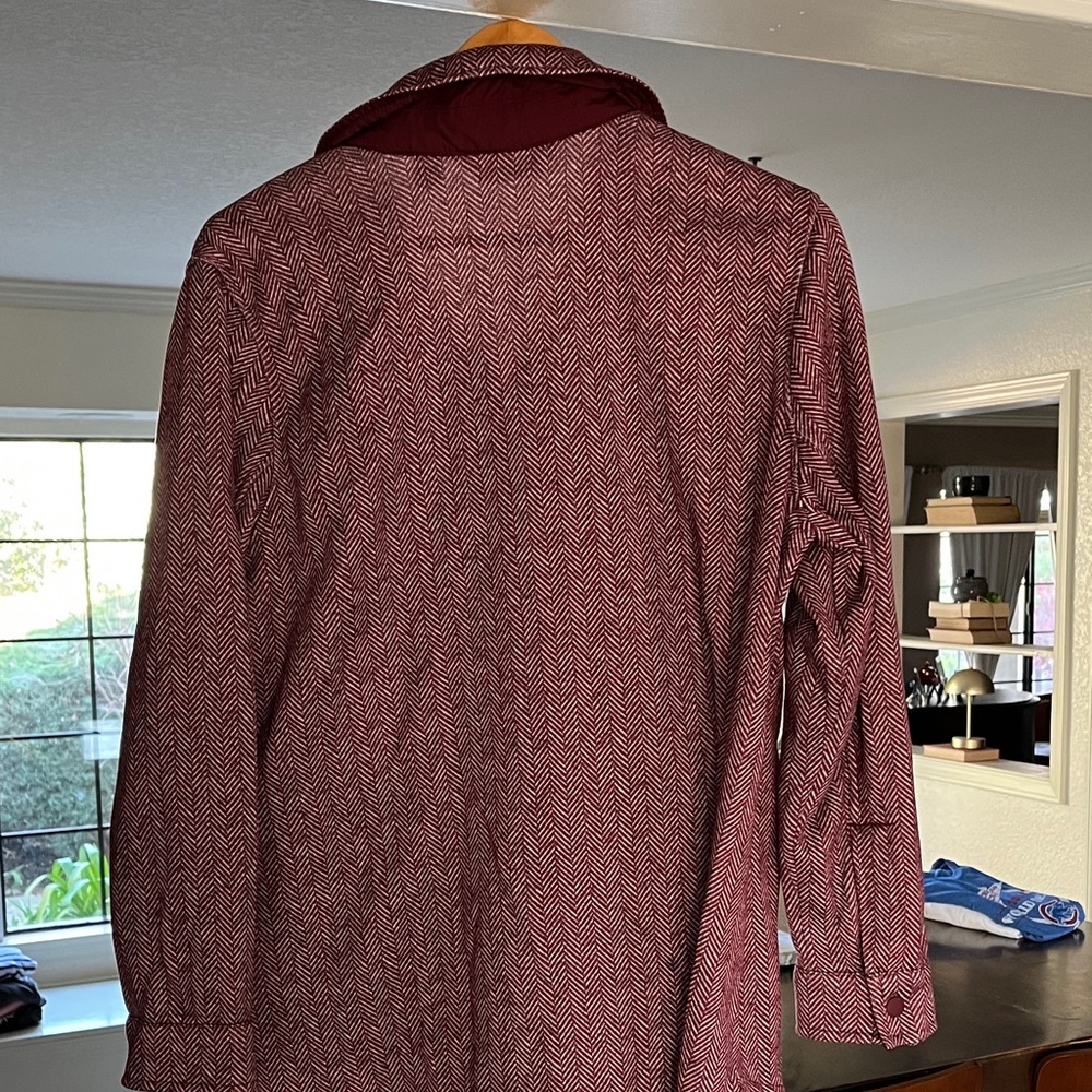Lands' End Maroon Herringbone Jacket - Picture 6 of 6